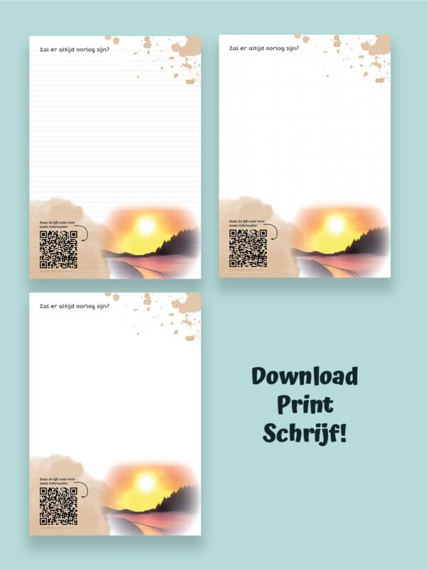 JW briefpapier: Zal er altijd oorlog zijn? - NEDERLANDS