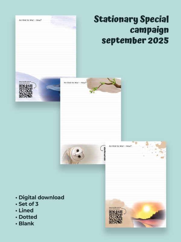 Etsy images set 1Artboard 1 JW stationary: An end to war - How? - ENGLISH