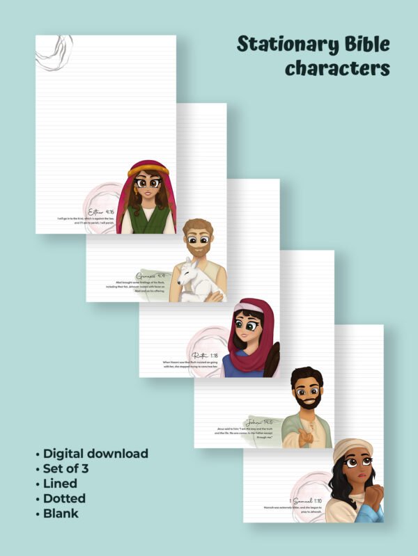 JW stationary: Bible characters - ENGLISH