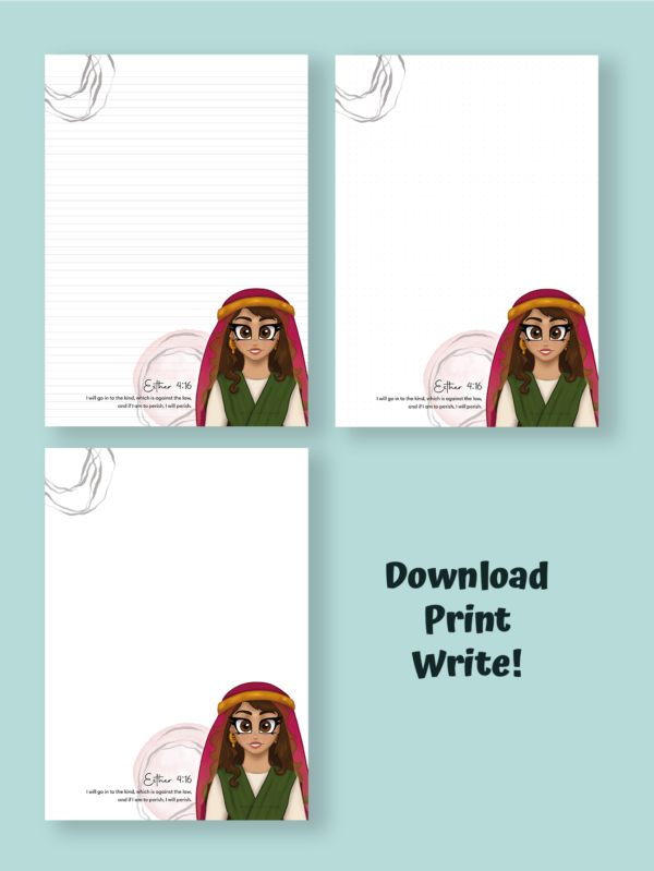 JW stationary: Bible characters - ENGLISH