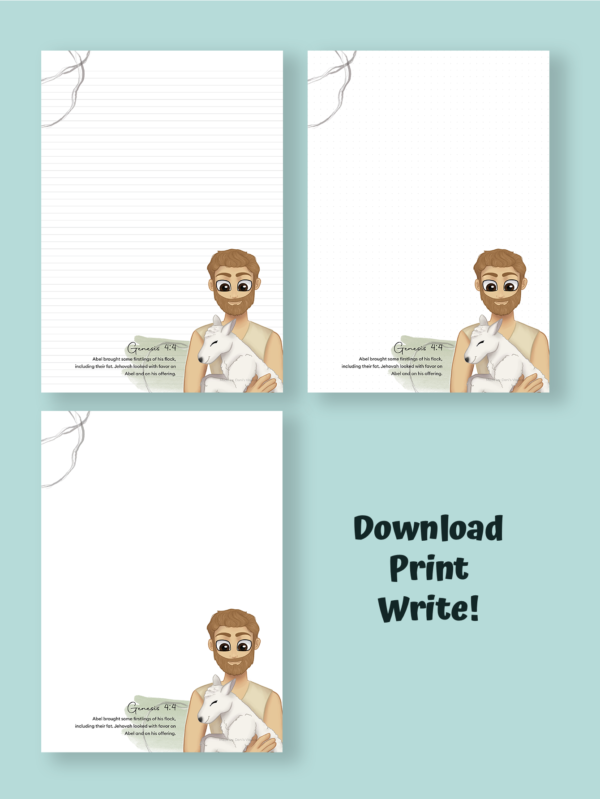 JW stationary: Bible characters - ENGLISH