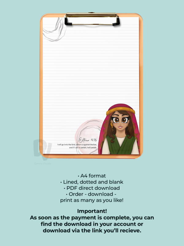 JW stationary: Bible characters - ENGLISH