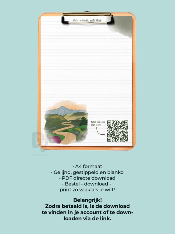 JW briefpapier - Voor eeuwig gelukkig!